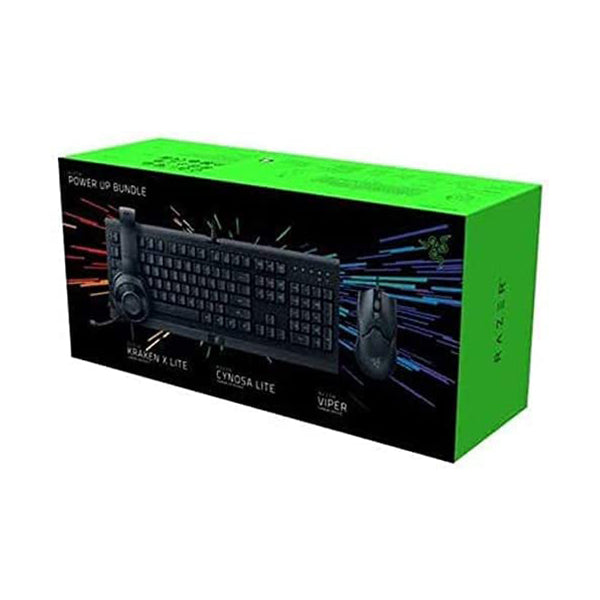 Razer Keyboards & Mice & Headsets Black / Brand New / 1 Year Power Up Bundle - Kraken X Lite Gaming Headset, Cynosa Lite Gaming Keyboard, Viper Gaming Mouse - RZ85-02740200-B3M1