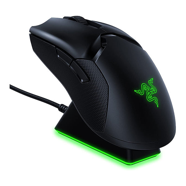 Razer Keyboards & Mice Black / Brand New / 1 Year Razer Viper Ultimate Hyperspeed Lightweight Wireless Gaming Mouse & RGB Charging Dock: Fastest Gaming Mouse Switch - 20K DPI Optical Sensor - Chroma Lighting - 8 Programmable Buttons - 70 Hr Battery - RZ01-03050100-R3G1
