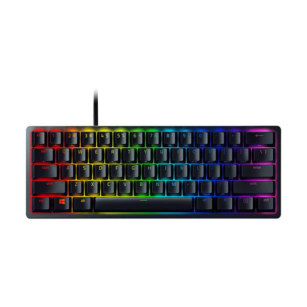 Razer Keyboards Black / Brand New / 1 Year Razer Huntsman Mini (Purple Switch) - Compact Gaming Keyboard (Compact 60 Percent Keyboard with Clicky Opto-Mechanical Switches, PBT Keycaps, Detachable USB-C Cable)