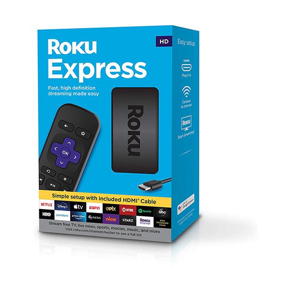 Roku Streaming Media Players Black / Brand New / 1 Year Roku Express | HD Streaming Media Player with High Speed HDMI Cable and Simple Remote