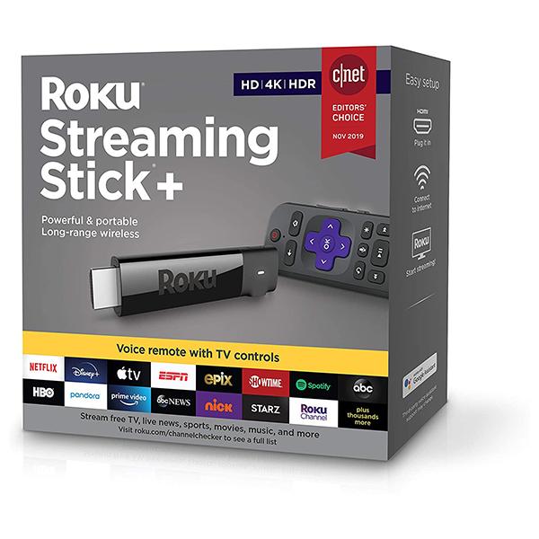 Roku Streaming Media Players Black / Brand New / 1 Year Roku Streaming Stick+ | HD/4K/HDR Streaming Device with Long-range Wireless and Voice Remote with TV Controls