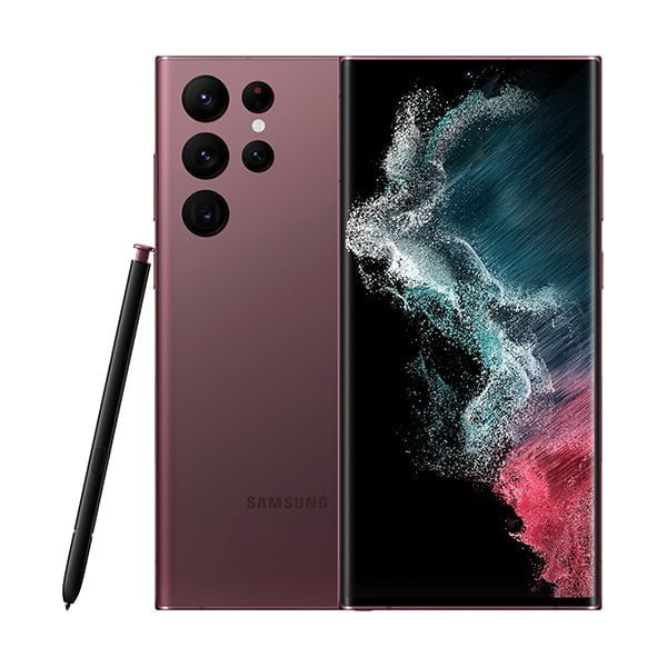 Samsung Mobile Phone Burgundy / Brand New / 1 Year Samsung Galaxy S22 Ultra, 12GB/512GB, 6.8″ Dynamic AMOLED 2X, 120Hz, HDR10+ Display, Octa-core, Quad Rear Cam 108MP + 10MP + 10MP + 12MP, Selfie Cam 40MP