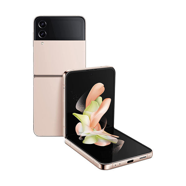 Samsung Mobile Phone Pink gold / Brand New / 1 Year Samsung Galaxy Z Flip4, 8GB/256GB, 6.7″ Foldable Dynamic AMOLED Display, Qualcomm SM8475 Snapdragon 8+ Gen 1 (4 nm), Dual 12MP + 12MP Rear Cam, 10MP Selfie Cam