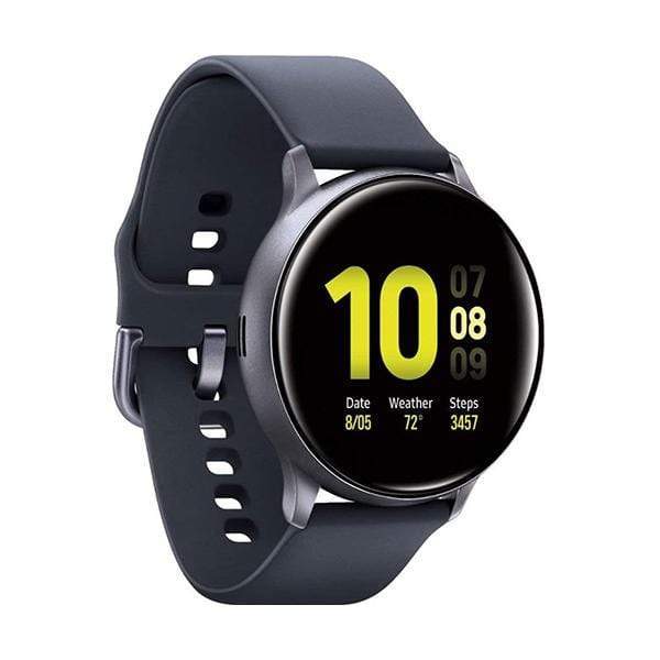 Mobileleb.com Aqua Black Samsung Galaxy Watch Active2 (Silicon Strap + Aluminum Bezel) Bluetooth, R830-40mm