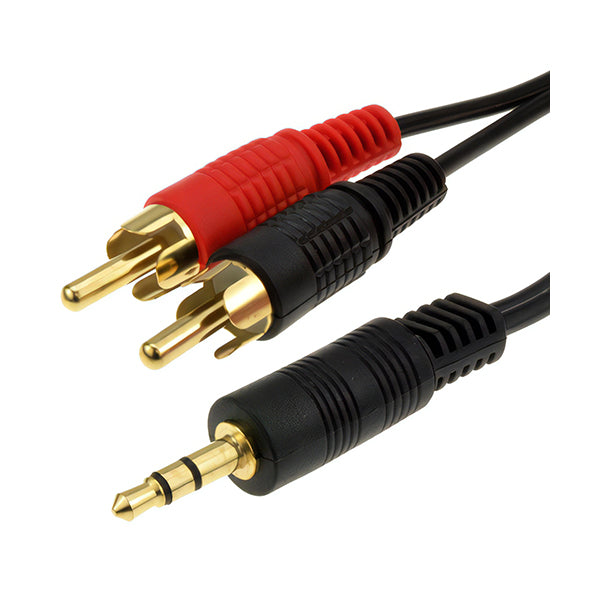 Sanyo Electronics Accessories Black / Brand New Sanyo CB8 Audio Cable 1.5M 3.5mm Plug To 2 RCA Cable