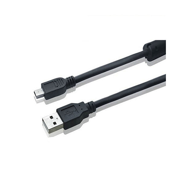 Sanyo Black / Brand New Sanyo CB24 5P USB-A Male To Mini B Charging Cable, 1.5m