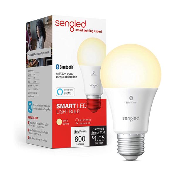 Sengled Smart Bulbs Sengled Smart Bulb, Alexa Light Bulb Bluetooth Mesh, Smart Light Bulbs That Work with Alexa Only, A19 Dimmable LED Bulb E26, 60W Equivalent Soft White 800LM, Certified for Humans Device, 1 Pack