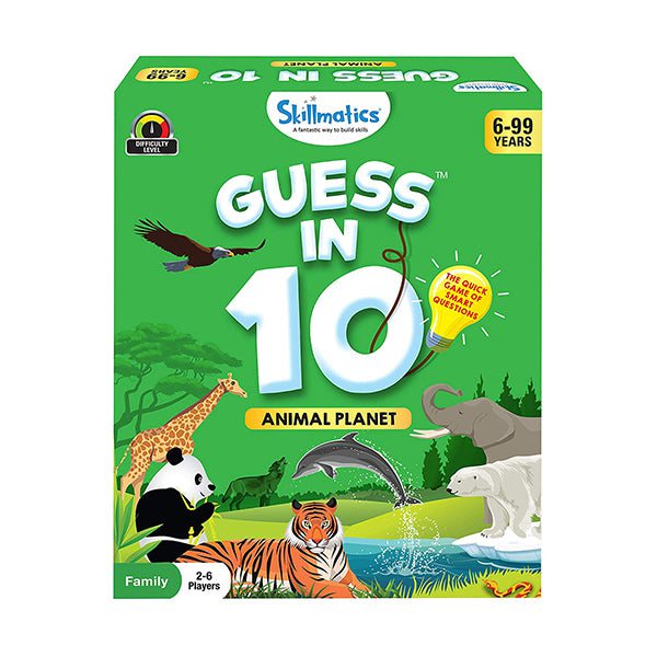 Skillmatics Educational Toys Brand New Skillmatics, Guess in 10 Animal Planet, 6-99 Years, Super Fun for Travel & Family Game Night, SKILL34GAP