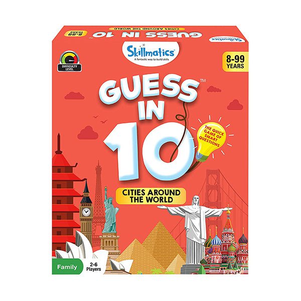 Skillmatics Educational Toys Brand New Skillmatics, Guess in 10 Cities Around The World, 8-99 Years, Super Fun for Travel & Family Game Night, SKILL35GAW