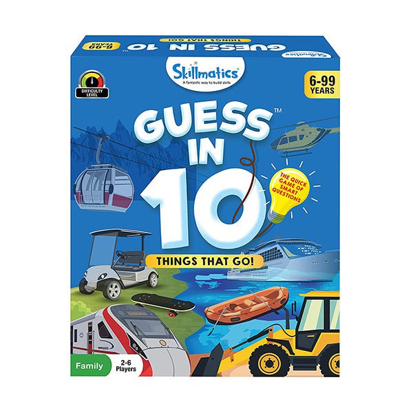 Skillmatics Educational Toys Brand New Skillmatics, Guess in 10 Things That Go!, 6-99 Years, Super Fun for Travel & Family Game Night, SKILL57GTG