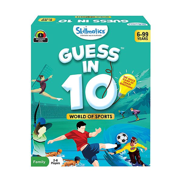 Skillmatics Educational Toys Brand New Skillmatics, Guess in 10 World of Sports, 6-99 Years, Super Fun for Travel & Family Game Night, SKILL36GWS