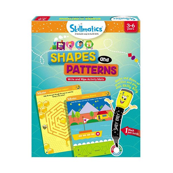 Skillmatics Educational Toys Brand New Skillmatics, Shapes and Patterns, 3-6 Years, Learning Creative Fun Activities, SKILL13SPS