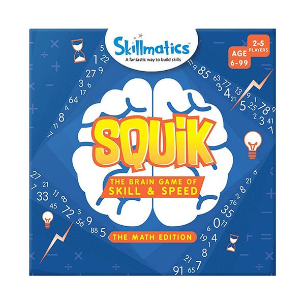 Skillmatics Educational Toys Brand New Skillmatics, SQUIK Math, 6-99 Years, Skill Based Learning and Practice for Addition, Multiplication, Division, Subtraction, Exciting Strategy Game for Boys, Girls and Adults, SKILL31SME