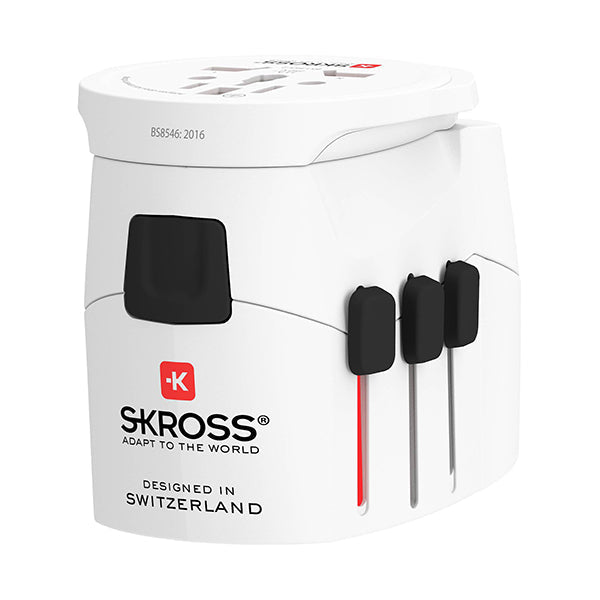 Skross Smart Plugs White / Brand New / 1 Year Skross 1302470 Travel adapter Pro Light USB (2xA) -World
