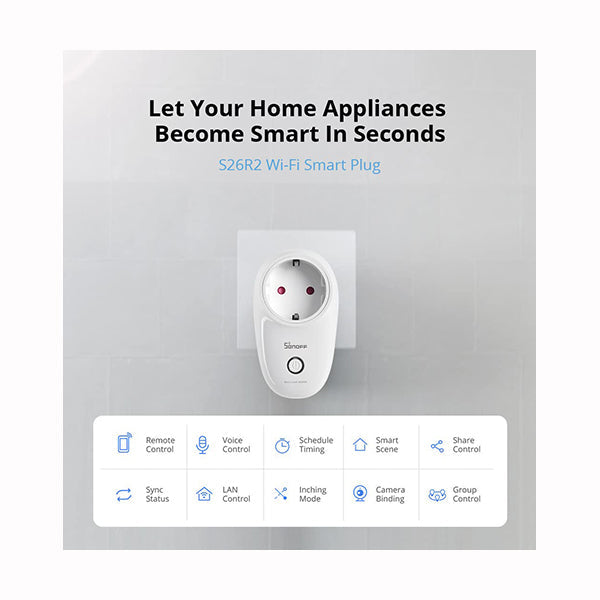 SONOFF S26R2 Smart Power Socket WiFi Smart Plug Price Lebanon Mobileleb