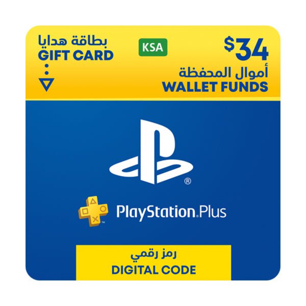 Sony Playstation Plus Membership KSA PlayStation Wallet Topup Network Card USD 34
