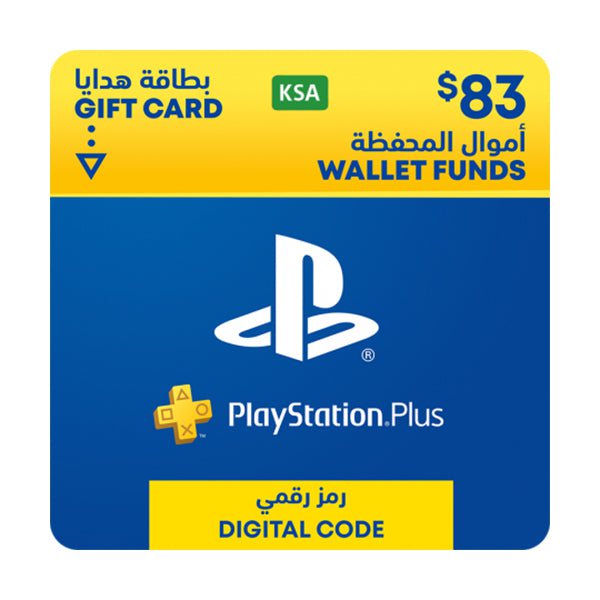 Sony Playstation Plus Membership KSA PlayStation Wallet Topup Network Card USD 83
