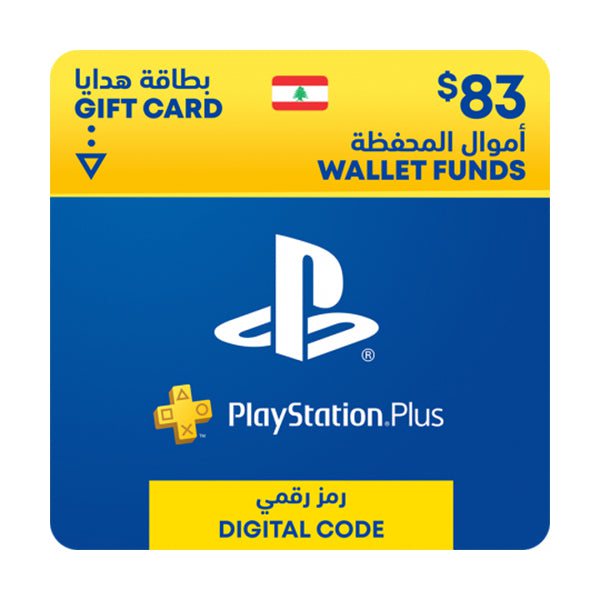 Sony Playstation Plus Membership Lebanon PlayStation Wallet Topup Network Card USD 83