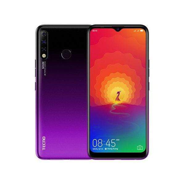 TECNO Mobile Phone Royal Purple TECNO Spark 4, 3GB/32GB, 6.6" IPS LCD Display, Quad core CPU, Rear Cam Triple 13MP, Selfie Cam 8MP, Fingerprint (rear-mounted)