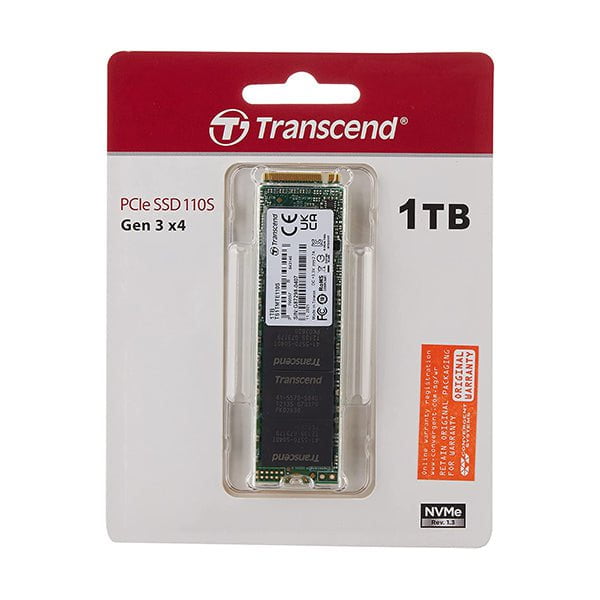 Transcend Hard Drives & SSDs Brand New / 1 Year Transcend 1TB NVMe PCIe Gen3 x4 MTE110S M.2 SSD Solid State Drive (TS1TMTE110S)