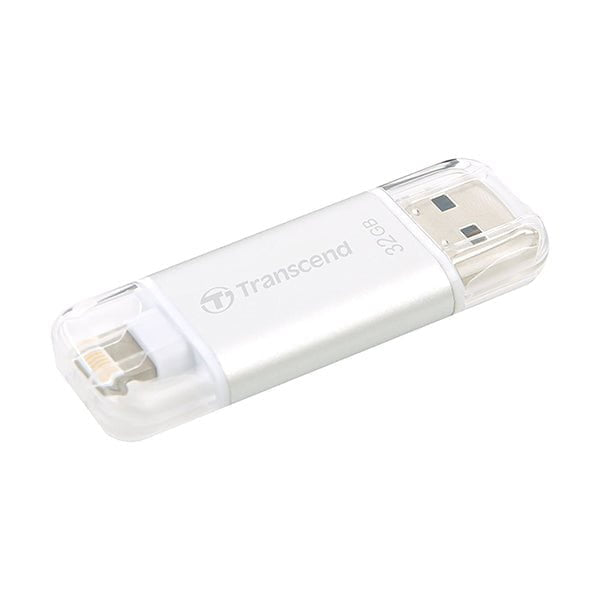Transcend USB Flash Drives Silver / Brand New / 1 Year Transcend 32GB JetDrive Go 300 Silver Plating (TS32GJDG300S)