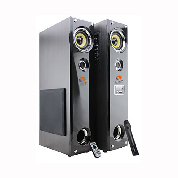 UBIT Tower Speakers Black / Brand New / 1 Year UBIT, TS 11500 MEILEN Bluetooth Speakers, 2.0 Ch Hi-Fi Sound, 2 Wireless Mic, Bluetooth Compatible with DVD/PC/LCD, USB/SD/MMC/FM/RC