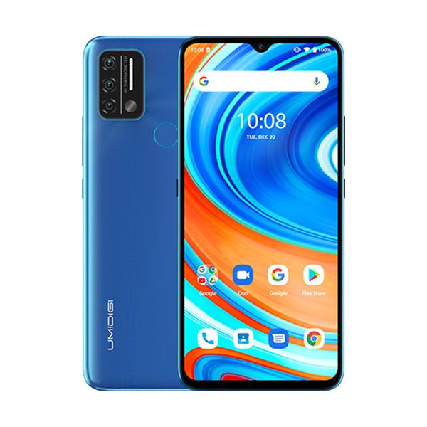 Umidigi Mobile Phone Sky Blue Umidigi A9, 3GB/64GB, 6.53" HD Screen, Octa core CPU, Triple Rear Cam 13MP + 8MP + 2MP, Selfie Cam 8MP, Fingerprint (rear-mounted)