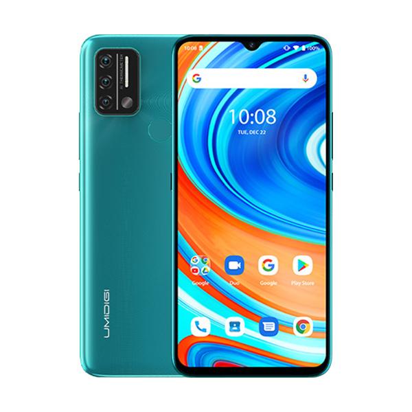 Umidigi Mobile Phone Peacock Green Umidigi A9, 3GB/64GB, 6.53" HD Screen, Octa core CPU, Triple Rear Cam 13MP + 8MP + 2MP, Selfie Cam 8MP, Fingerprint (rear-mounted)