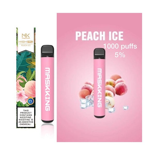 Vape Peach Ice MASKKING High Pro Disposable Vape Device 1000 Puffs 3.5ml