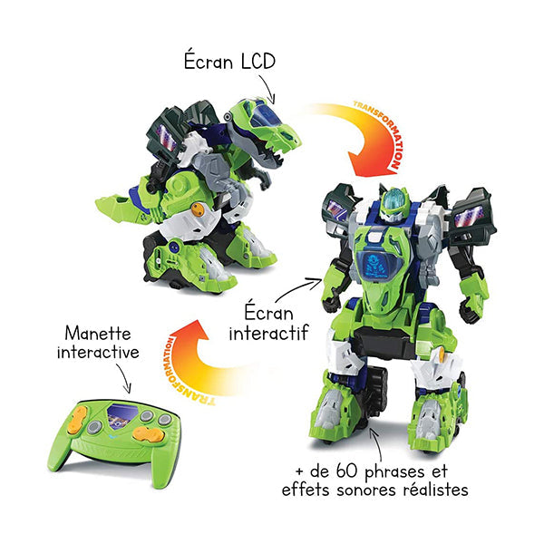 VTech Remote Control Toys Brand New / Green VTech Switch & Go Dinos  Furio Méga T Rex Robot RC, FR
