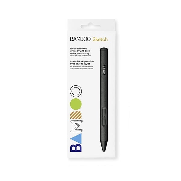 Wacom Smart Pens Black / Brand New / 1 Year Wacom CS610PK Bamboo Sketch, CS-610PK WCMPBS (Fine Tip Stylus By, Natural Sketching on iPad and iPhone)