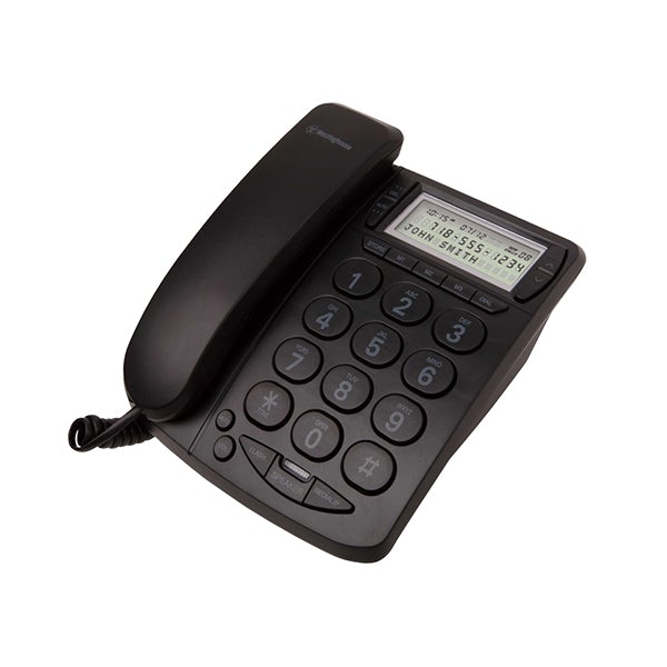 Westinghouse Corded Phones Black / Brand New / 1 Year Westinghouse Trimline Corded Telephone - 215BK
