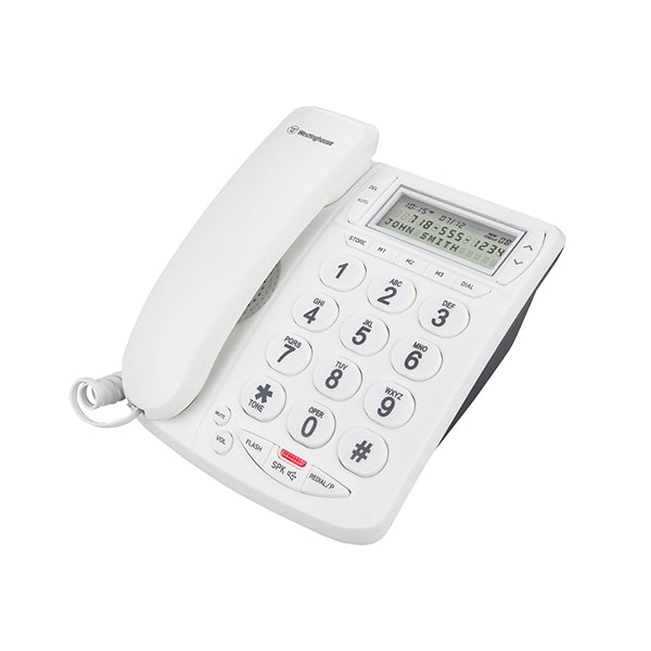 Westinghouse Corded Phones White / Brand New / 1 Year Westinghouse Trimline Corded Telephone - 215WH